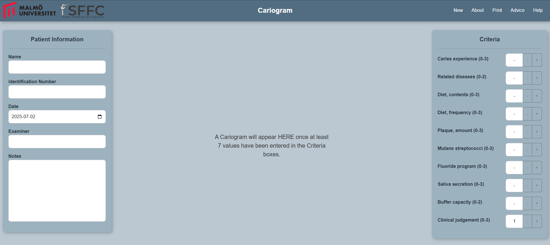 Cariogram Project
